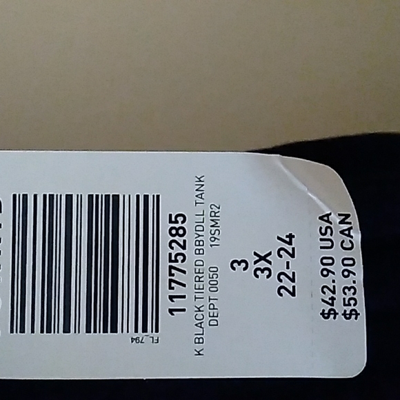 Torrid plus high-low babydoll sleeveless too size 3 - Picture 6 of 6